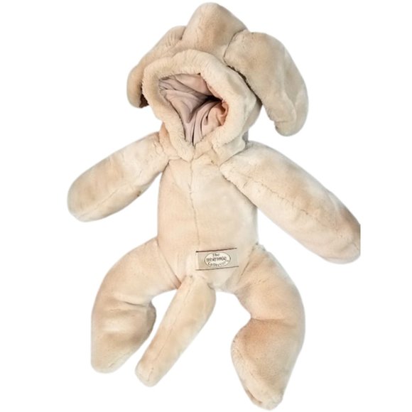 THE HERITAGE COLLECTION Beige & Brown Wrinkles Dog Puppet 18" - Vintage 1980's - Picture 2 of 10